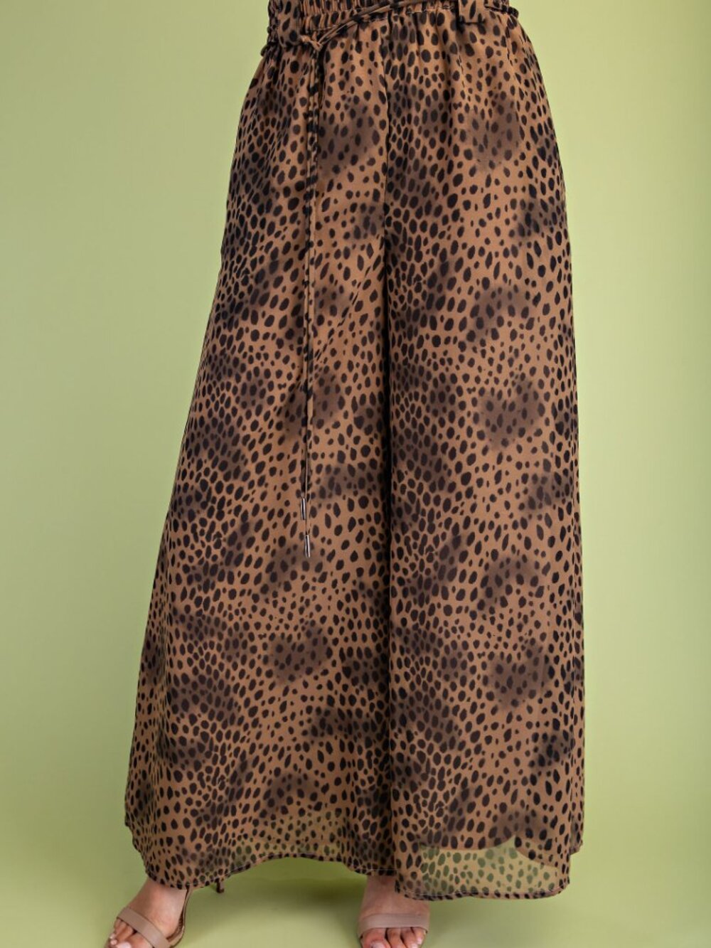 GiGio's Women Cheetah Print Wide Leg Pants - Picture 2 of 6